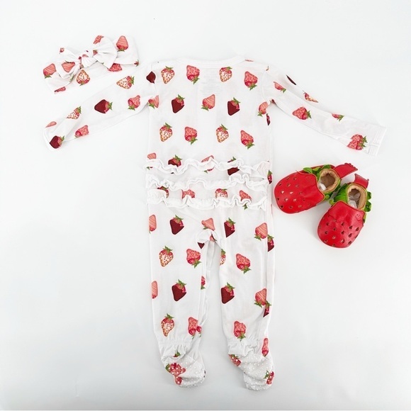Bundle House of Loolous Strawberry Bamboo Sleeper EZPZ  Strawberry Crib Shoes - Picture 2 of 7